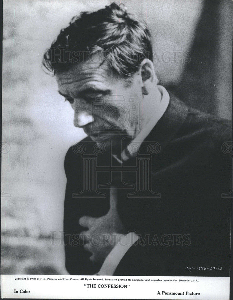 1970 Press Photo Yves Montand star in &quot;The Confession&quot; - Historic Images