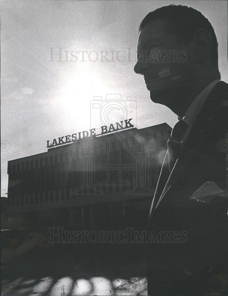 1968 Press Photo John Montgomery III banker Lakeside Bank - Historic Images