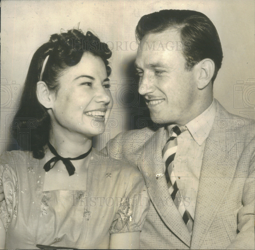 1938 Press Photo Peggy Montgomery, Former Child Actress, And Fiance Gerdon Ayres - Historic Images