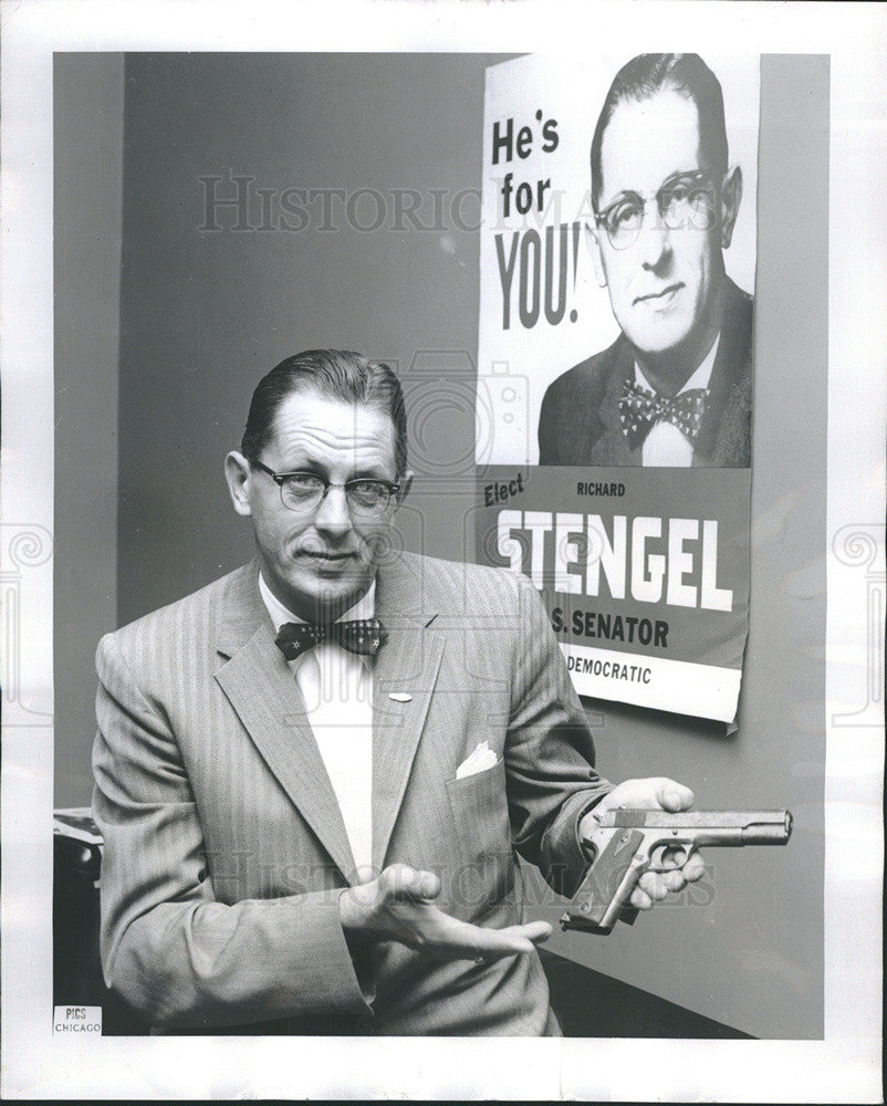 1956 Press Photo Richard Stenger, Democratic candidate for U.S. Senate - Historic Images