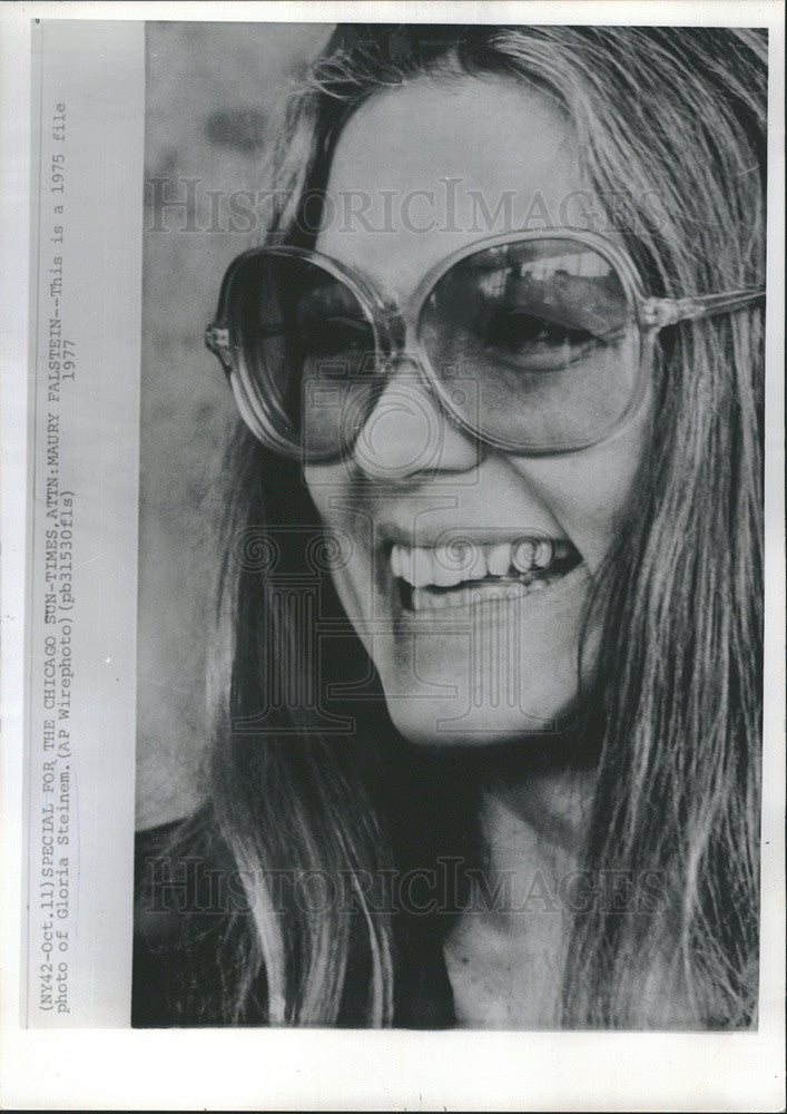 1977 Press Photo Gloria Steinem American Feminist, Journalist, Social Activist - Historic Images
