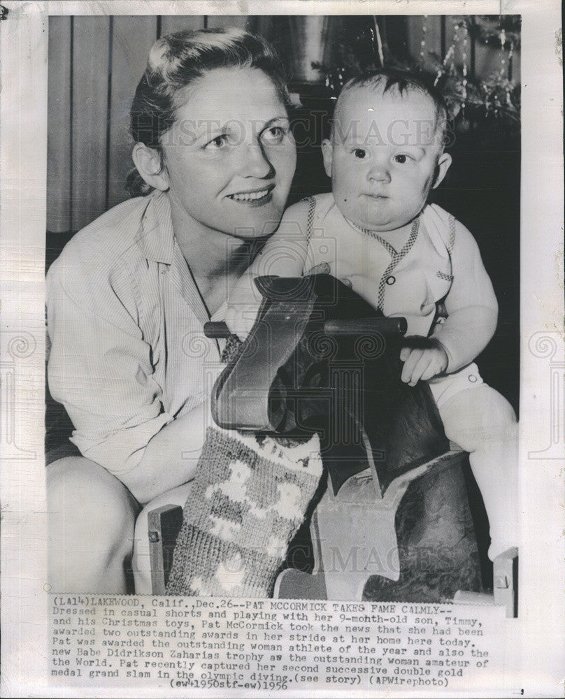 1956 Press Photo Pat, Timmy McCormick - Historic Images