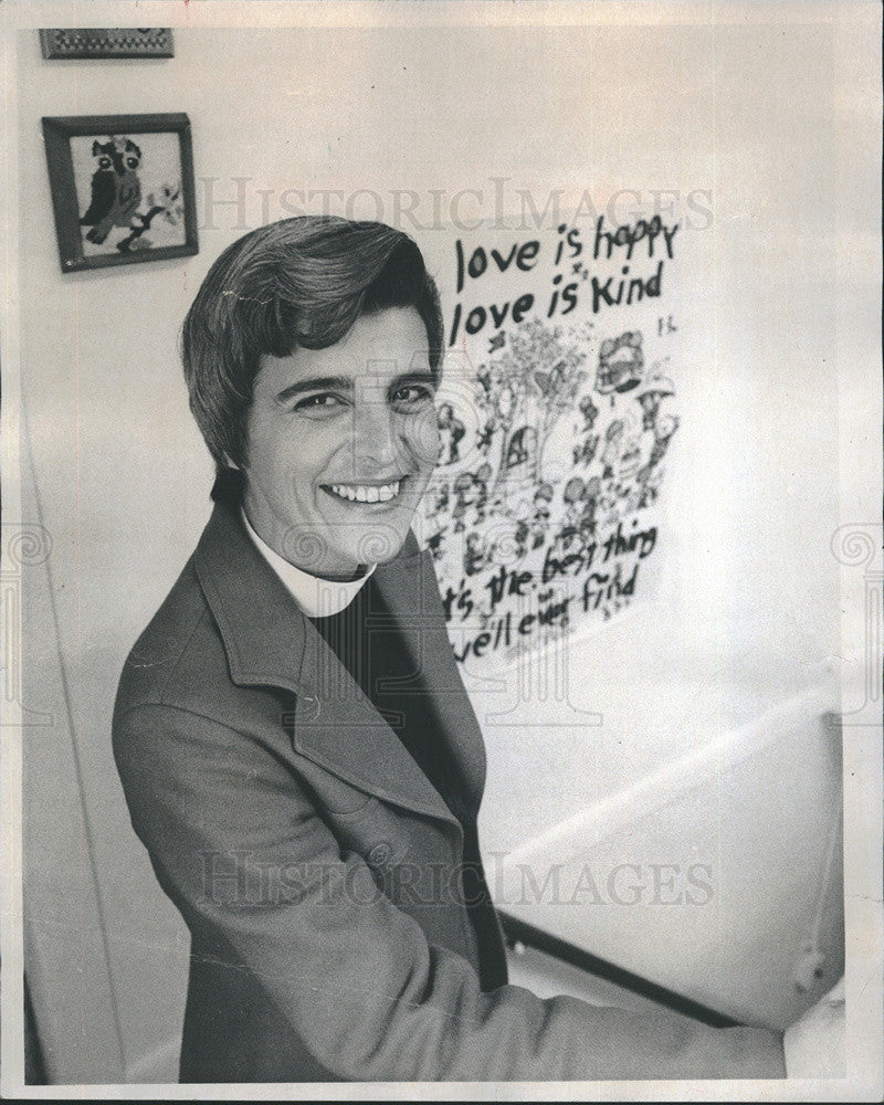 1977 Press Photo Reverend Alice Memmer of St Lawrence Episcopal Church Ilinois - Historic Images