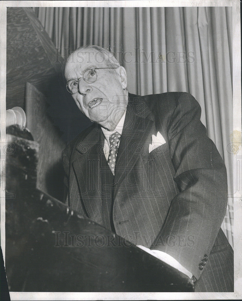 1952 Press Photo Dr. C.F. Menninger Chairman Of Board Menniger Foundation - Historic Images