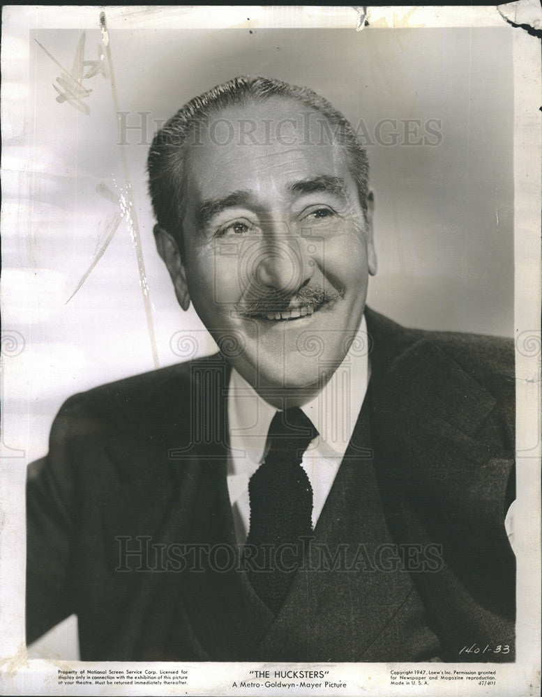 1949 Press Photo Adolphe Menjou stars in &quot;The Hucksters&quot; - Historic Images