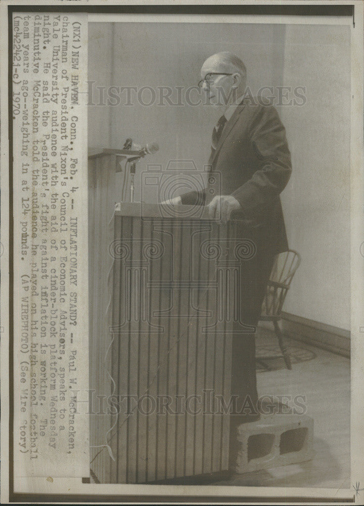 1970 Press Photo Paul McCracken chairman president Nixon&#39;s council - Historic Images