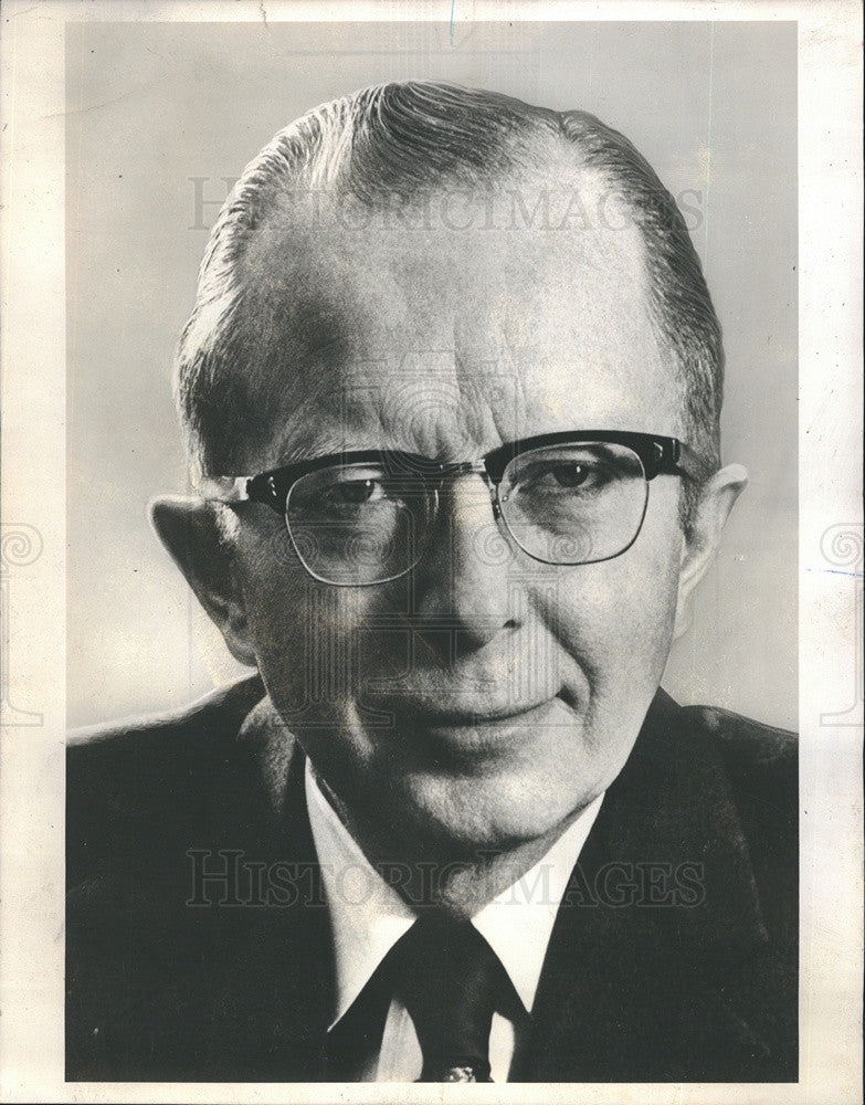 1971 Press Photo Paul W. McCracken president of Nixon&#39;s council - Historic Images