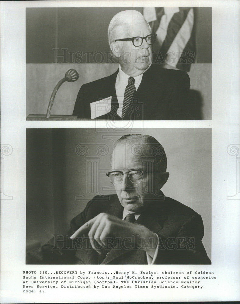 Press Photo Henry H. Fowler chairman of Goldmen Sachs International. Corp. - Historic Images