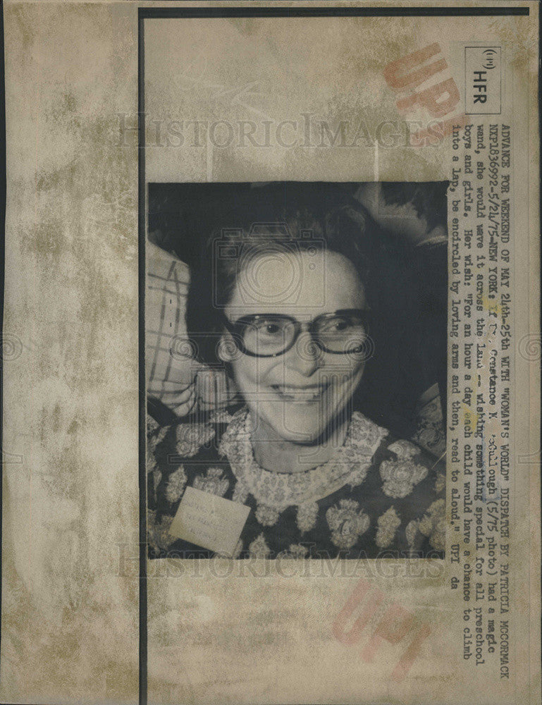 1975 Press Photo Constance K. McCullough Preschool Teacher - Historic Images