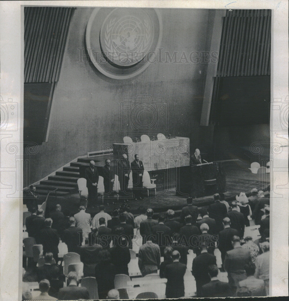 1965 Press Photo Tribute to Adlai Stevenson. Delegates of United Nation. - Historic Images