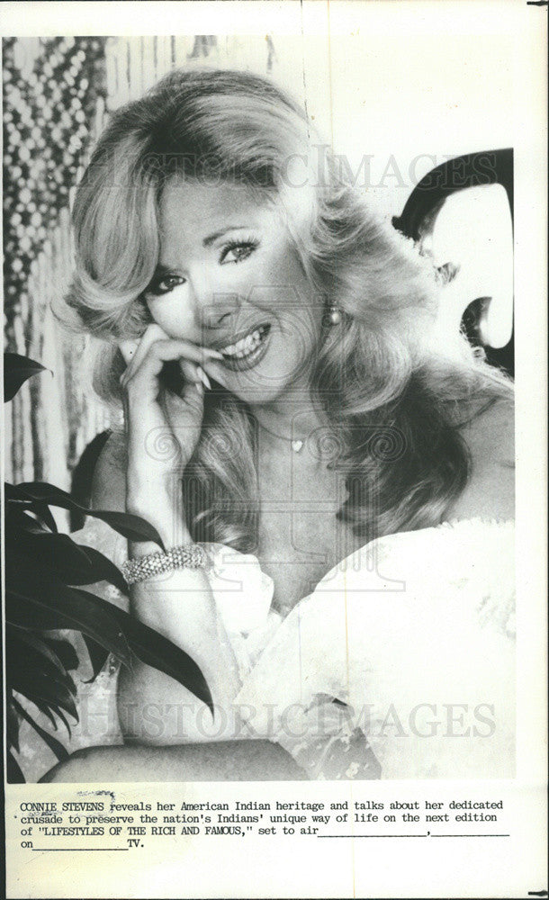 1985 Press Photo Actress Connie Stevens - Historic Images