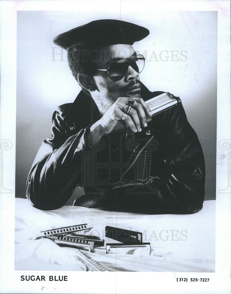 1994 Press Photo Sugar Blue Plays Harmonica - Historic Images