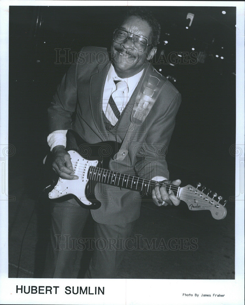 1987 Press Photo Hubert Sumlin at Chicago Blues Festival - Historic Images