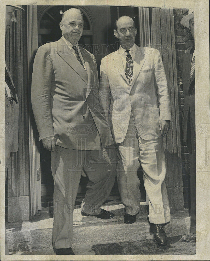 1952 Press Photo Robert Kerr and Gov. Adlai Stevenson - Historic Images