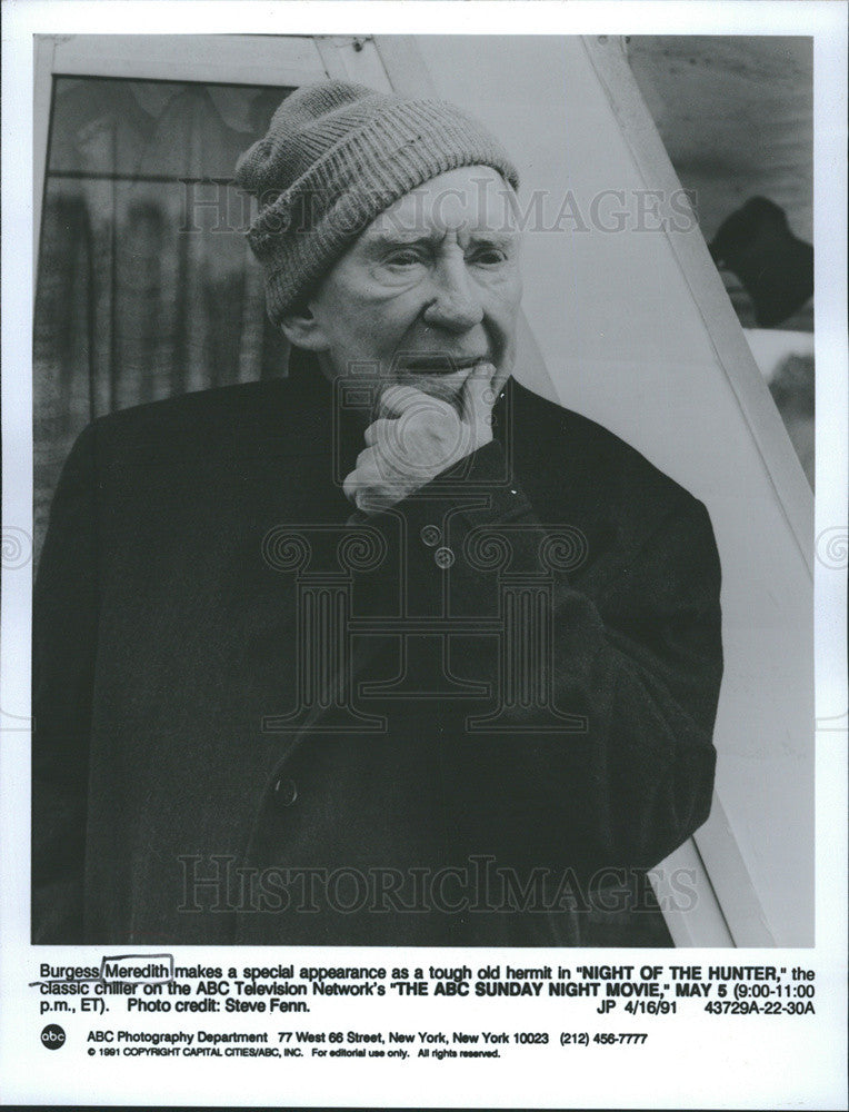 1991 Press Photo Actor Burgess Meredith - Historic Images