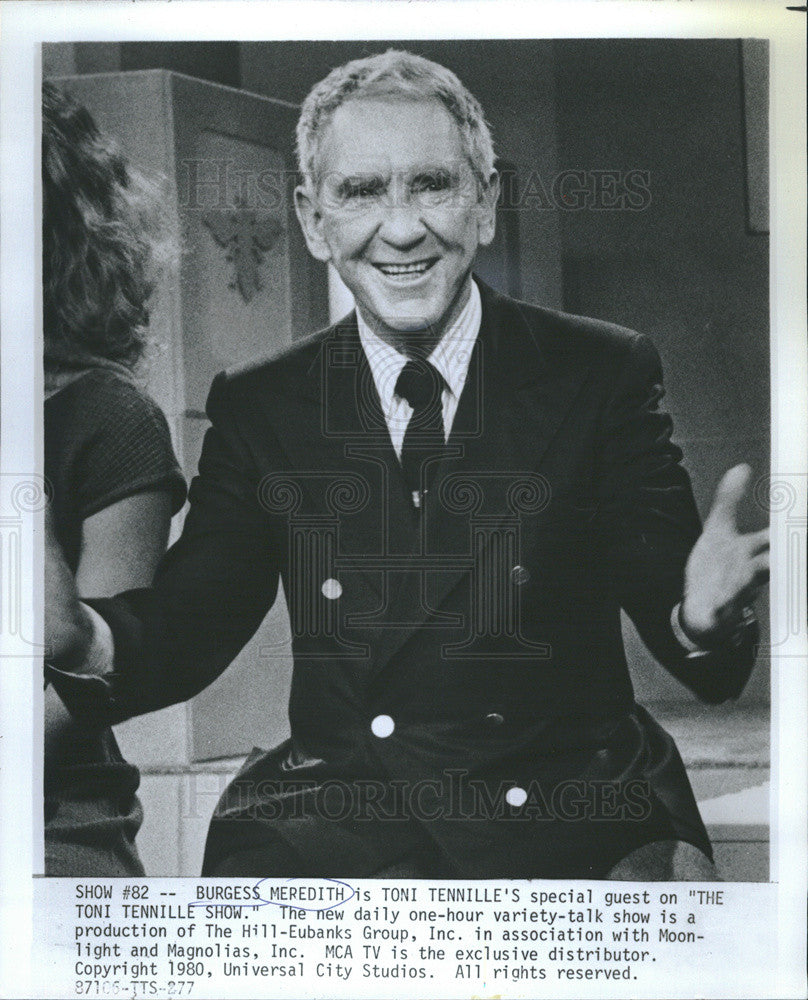 1980 Press Photo Actor Burgess Meredith - Historic Images