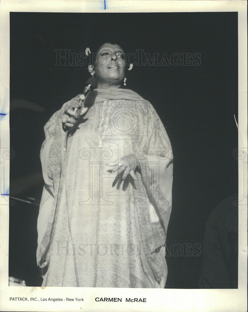 1974 Press Photo Carmen McRae Jazz Singer - Historic Images