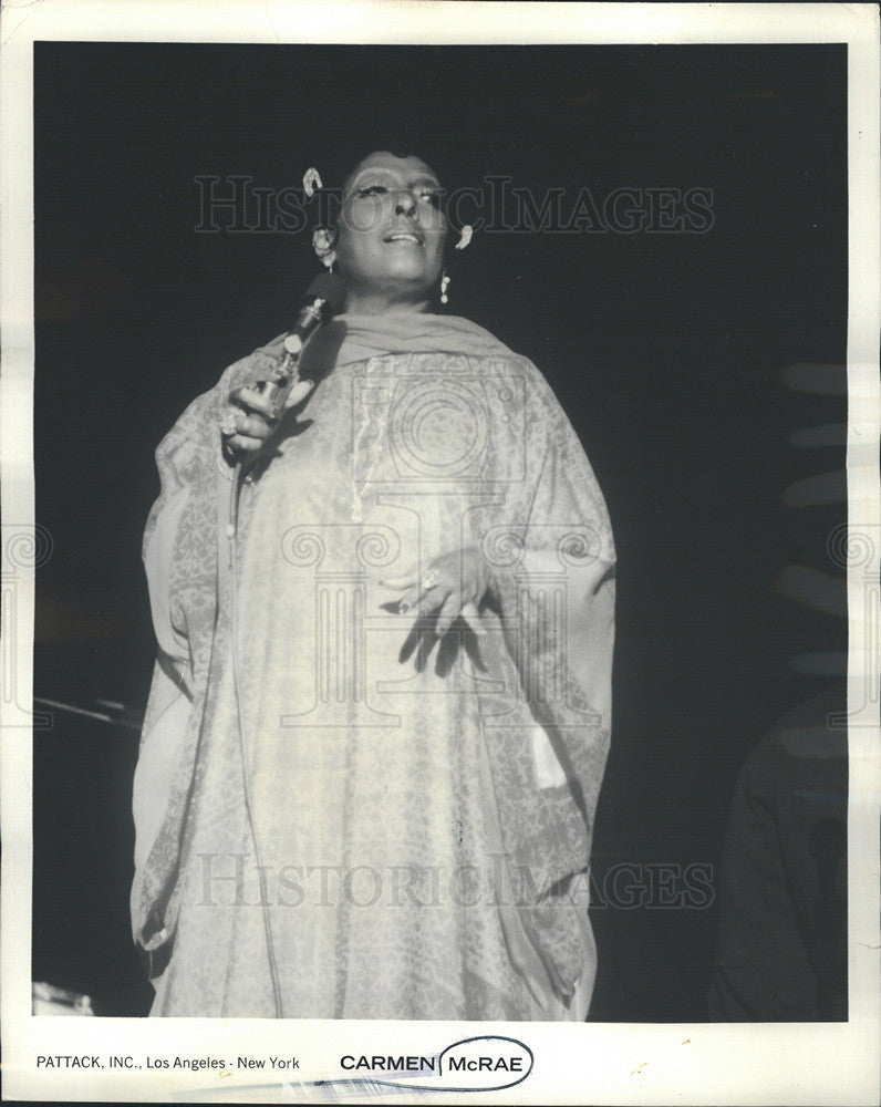 1974 Press Photo jazz singer Carmen McRae - Historic Images