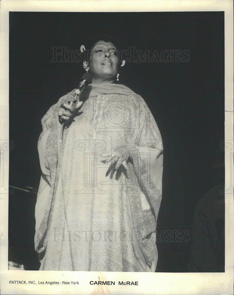 1975 Press Photo Carmen McRae Jazz Singer - Historic Images