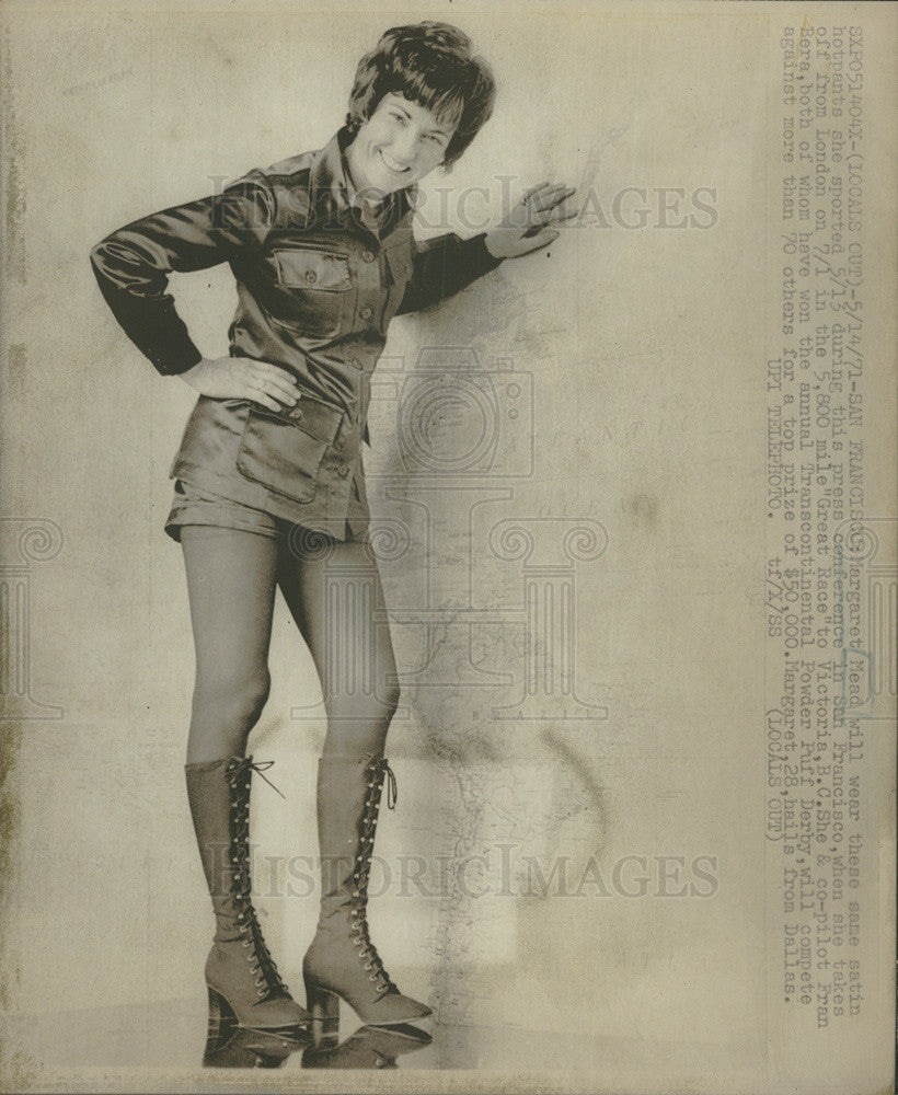 1971 Press Photo Margaret Mead at Press Conference in San Francisco - Historic Images