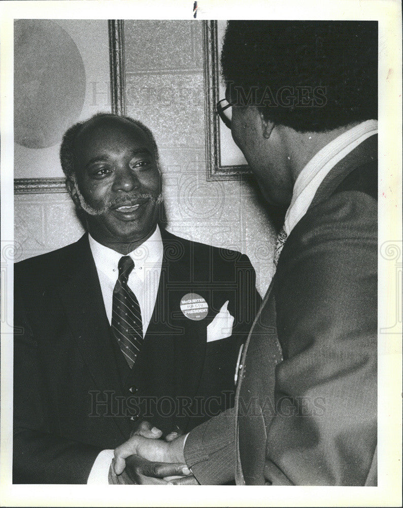 1984 Press Photo of James B. McQuinter, Chicago Public school teacher, - Historic Images