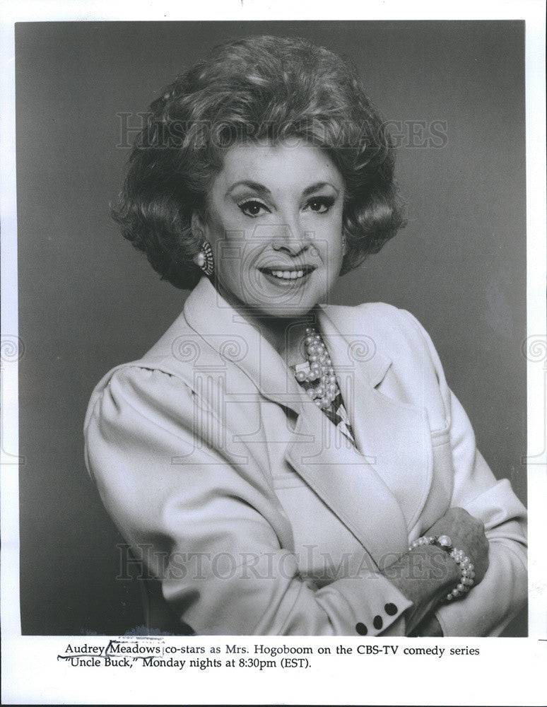 Press Photo American Actress Audrey Medow, stars in &quot;Uncle Buck&quot; CBS-TV. - Historic Images