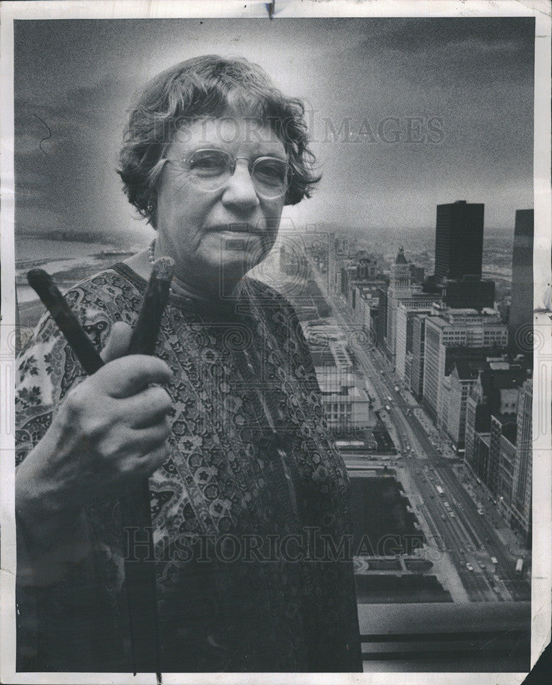 1975 Press Photo Dr. Margaret Mead Colombia University Professor of Anthropology - Historic Images