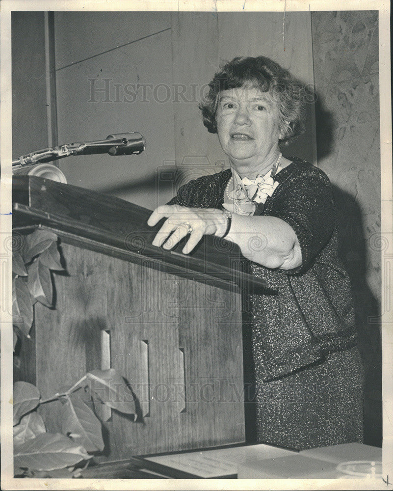 1965 Press Photo Dr Margaret Mead At Diamond Jubilee Banquet For Hull House - Historic Images