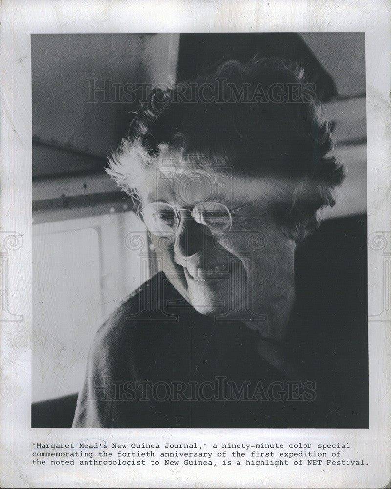 1968 Press Photo Margaret Mead&#39;s New Guinea Journal Aired During NET Festival - Historic Images