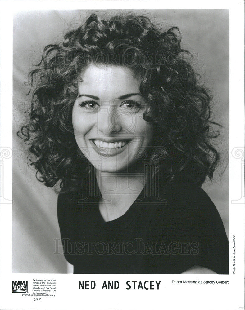 1995 Press Photo Debra Messing As Stacey Colbert In &quot;Ned And Stacey&quot; - Historic Images