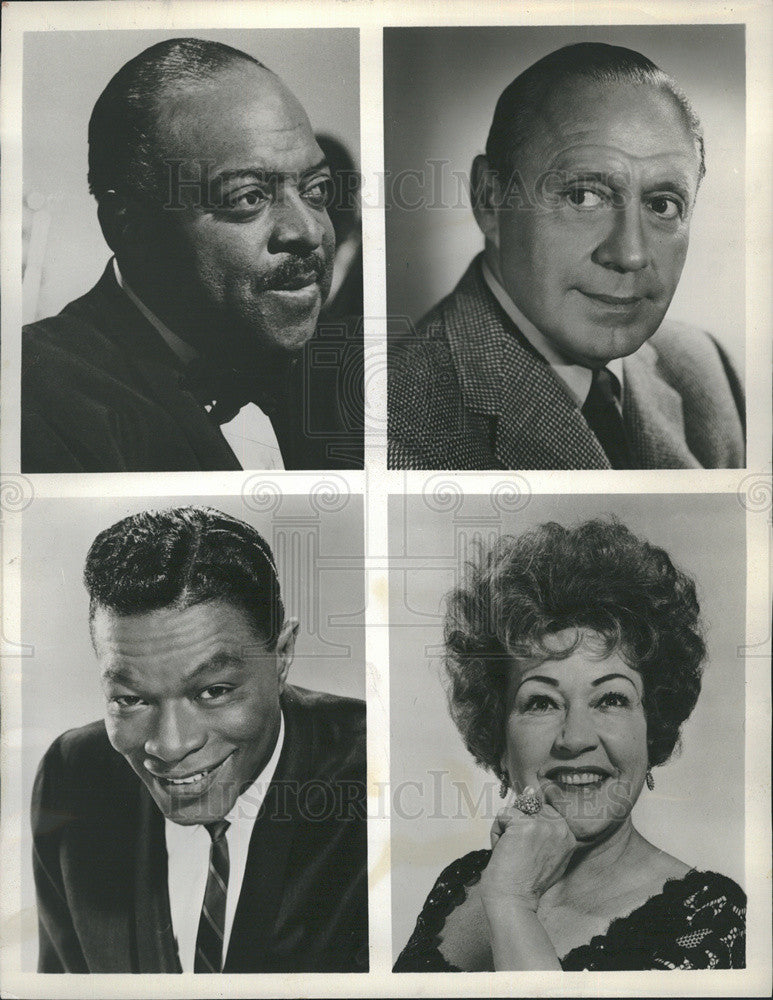 Press Photo Count Basie,  Benny Goodman,  Nat King Cole, And Ethel Merman - Historic Images