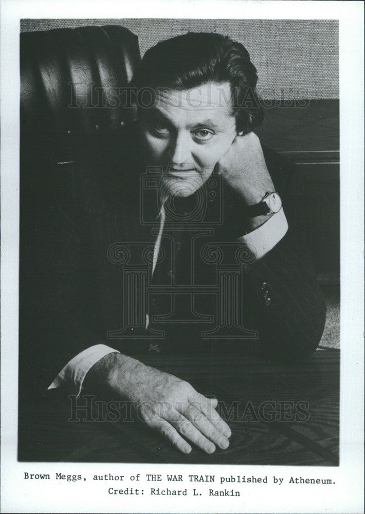 1985 Press Photo Brown Meggs Author The War Train - Historic Images