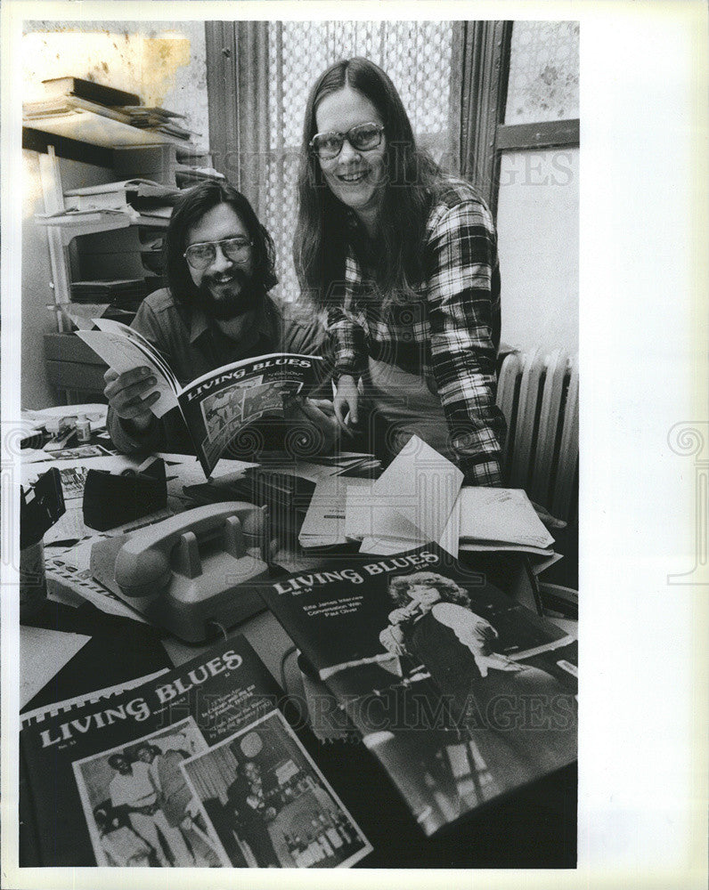 1983 Press Photo Jim Amy O&#39;Neal editors Living Blues - Historic Images