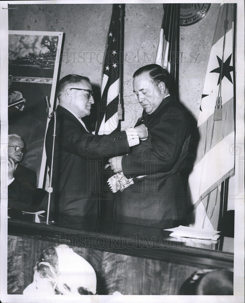 1960 Press Photo Hon. Javier Osornio Consul General Mexico Mayor Richard Daley - Historic Images