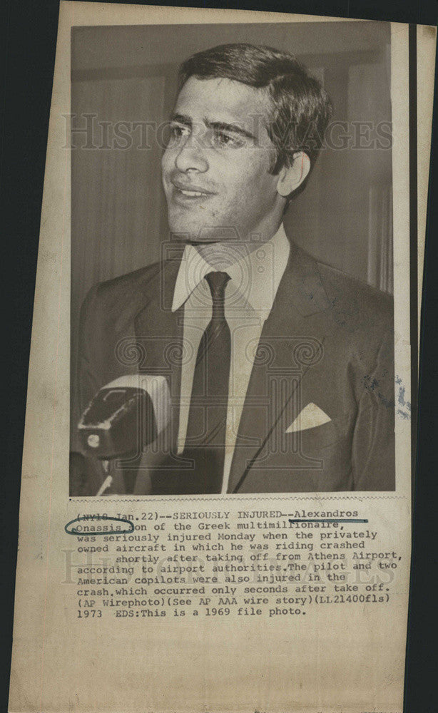 1969 Press Photo Alexandros Onassis, son of the Greek multimillionaire - Historic Images