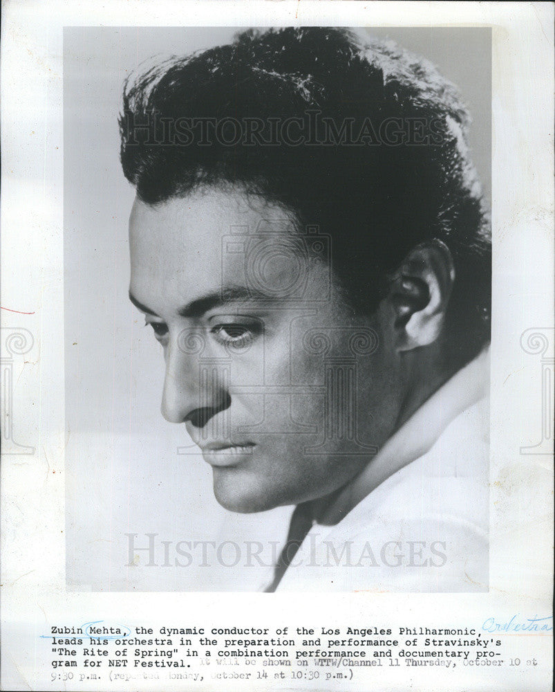 1968 Press Photo Zubin Mehta, Dynamic Conductor Of Los Angeles Philharmonic - Historic Images