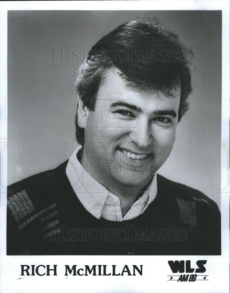 1986 Press Photo Rich McMillan/WLS AM Disc Jockey/Radio - Historic Images