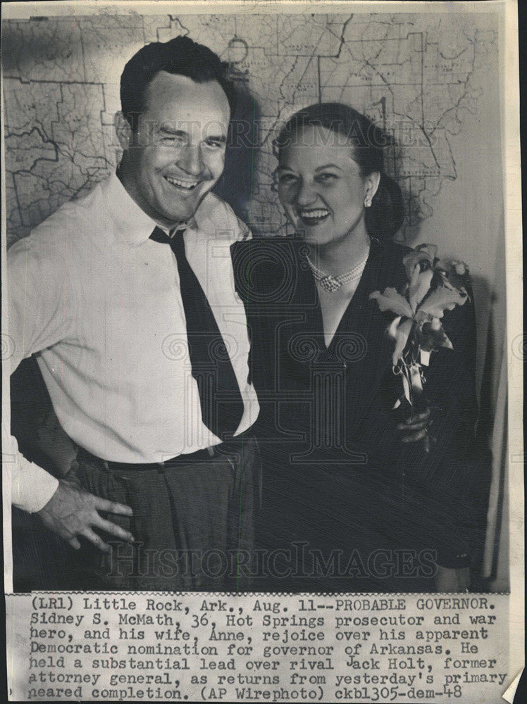 1948 Press Photo Sidney s. Mcmath probable governor Prosecutor and war hero - Historic Images