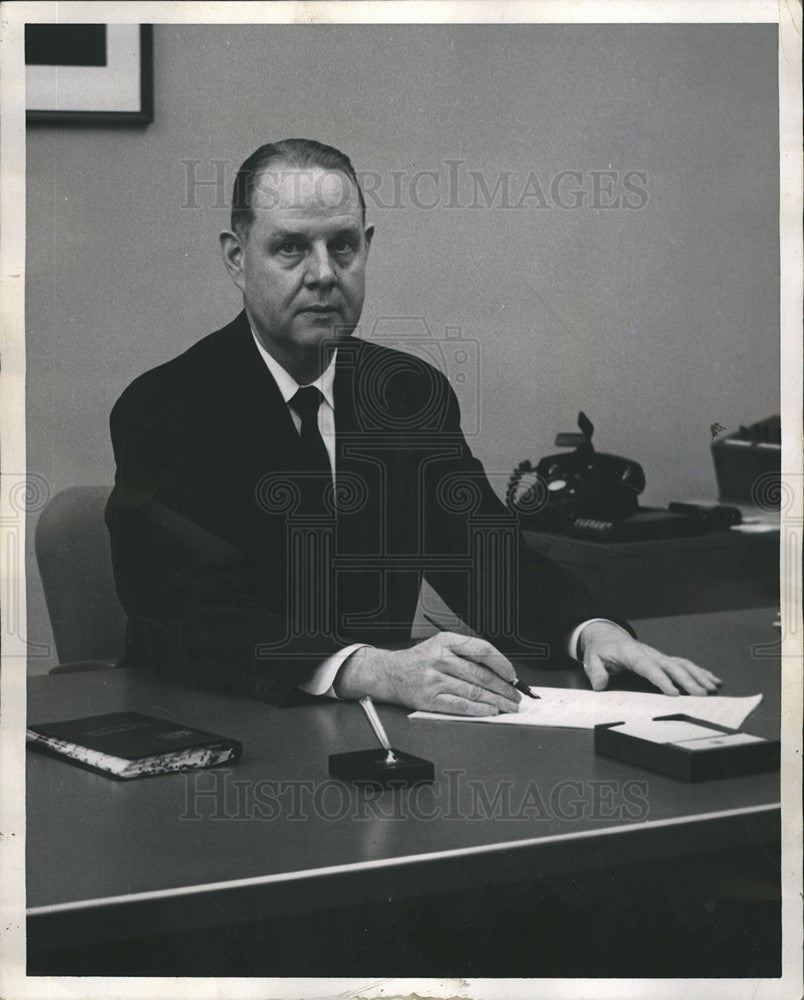 1969 Press Photo Joseph Meegan  President Back of the Yards Neighborhood Council - Historic Images