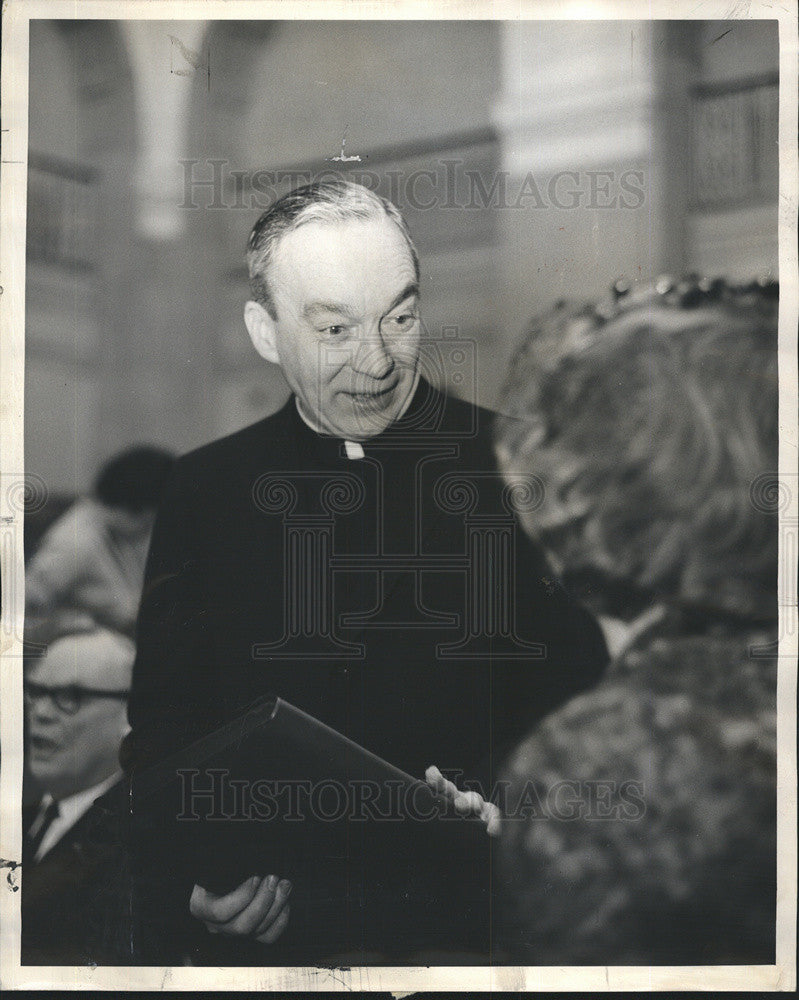 1964 Press Photo Very Rev. Msgr. William McManus superintendent schools Roman - Historic Images