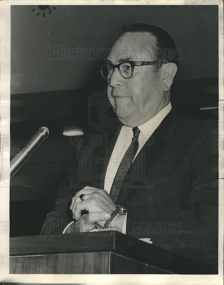 1966 Press Photo Joseph Meek President Retail Merchants Association - Historic Images