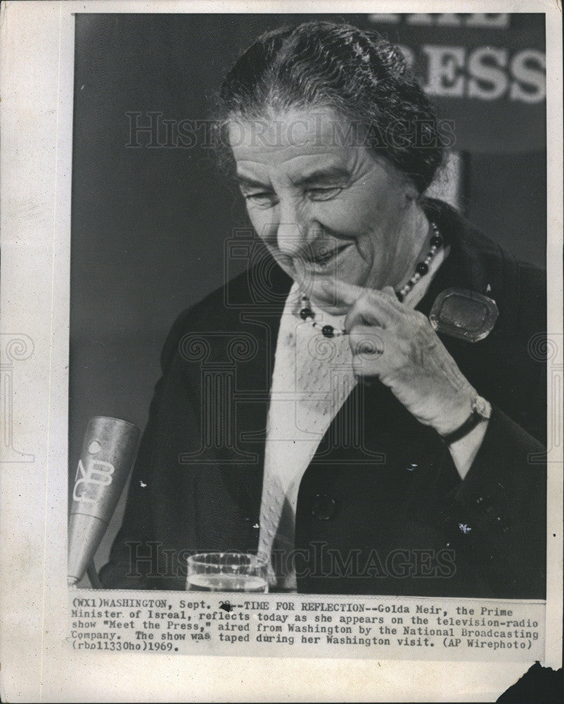 1969 Press Photo Golda Meir Prime Minister Israel - Historic Images