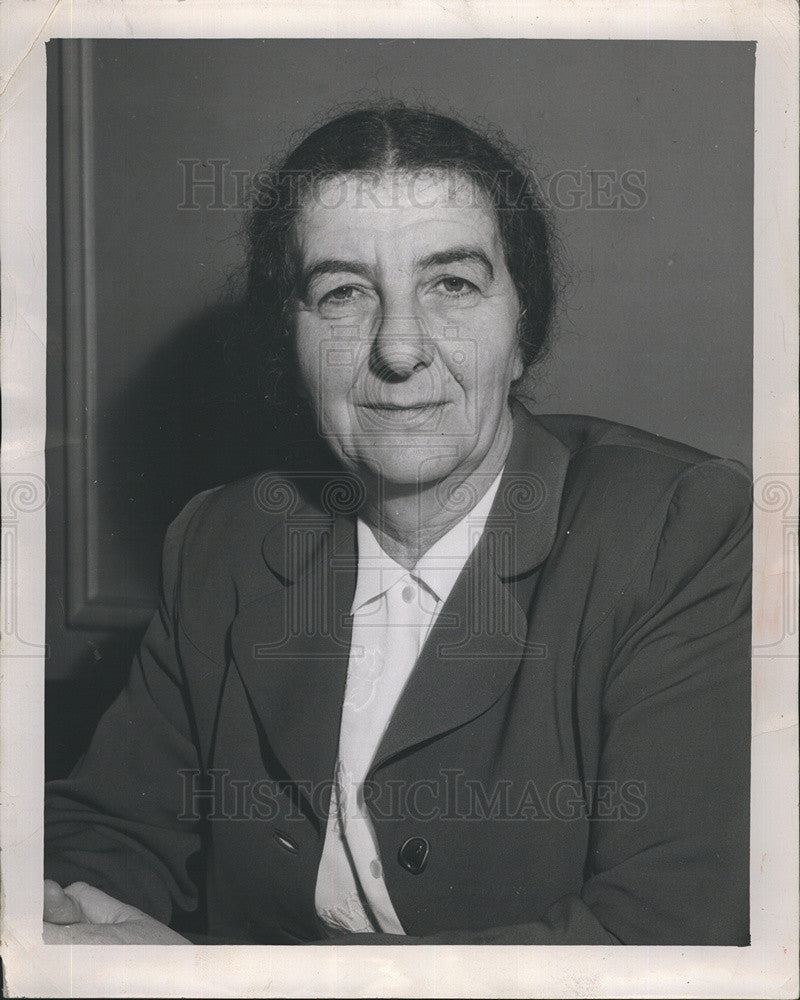 1956 Press Photo Israel Golda Meir - Historic Images