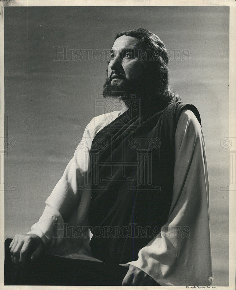 1949 Press Photo Josef Meier as &quot;Christus&quot; in Black Hills Passion Play - Historic Images