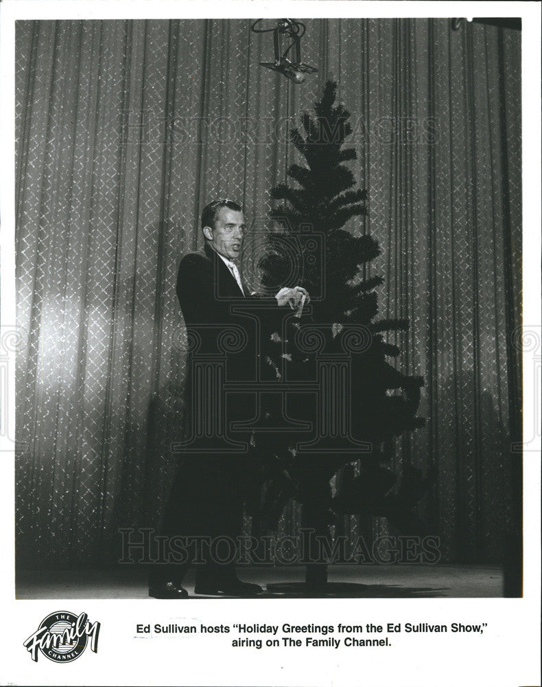 Press Photo Ed Sullivan, Christmas Show. - Historic Images