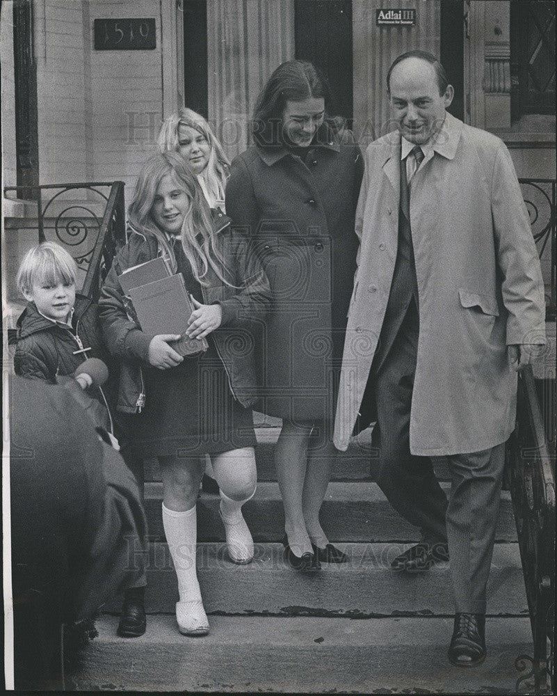 1970 Press Photo Adlai Stevenson III, Nancy, Warwick, Lucy, Kathie - Historic Images