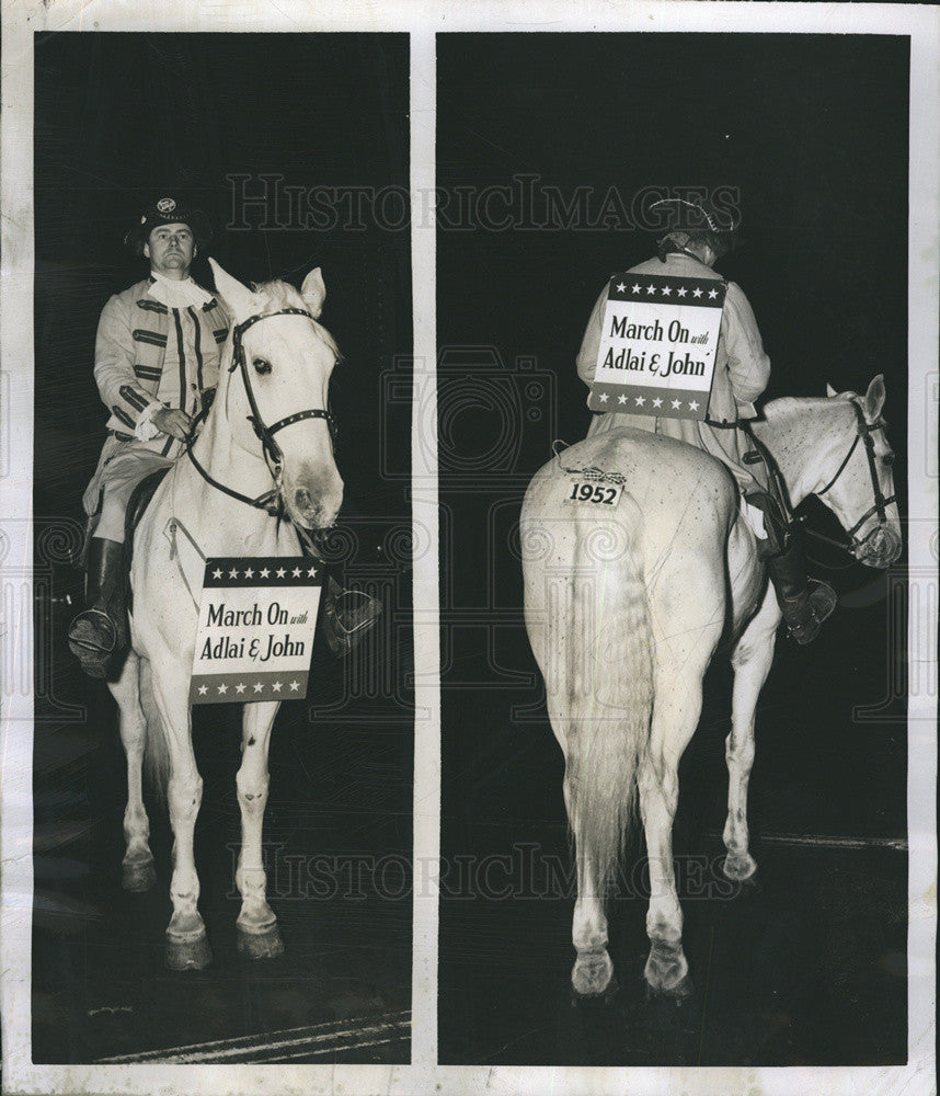 1952 Press Photo Fred Holtery, Stevenson-Sparkman Supporter - Historic Images