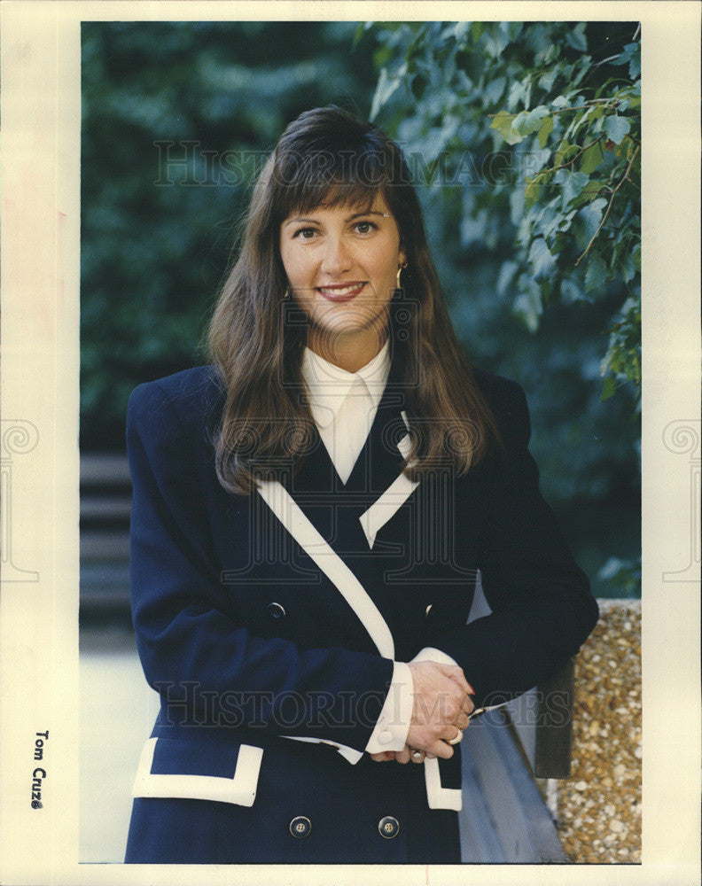 1992 Press Photo Page Stevens Anchor WGBO-TV - Historic Images