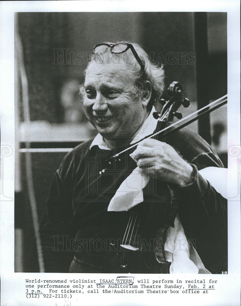 1990 Press Photo Isaac Stern. - Historic Images