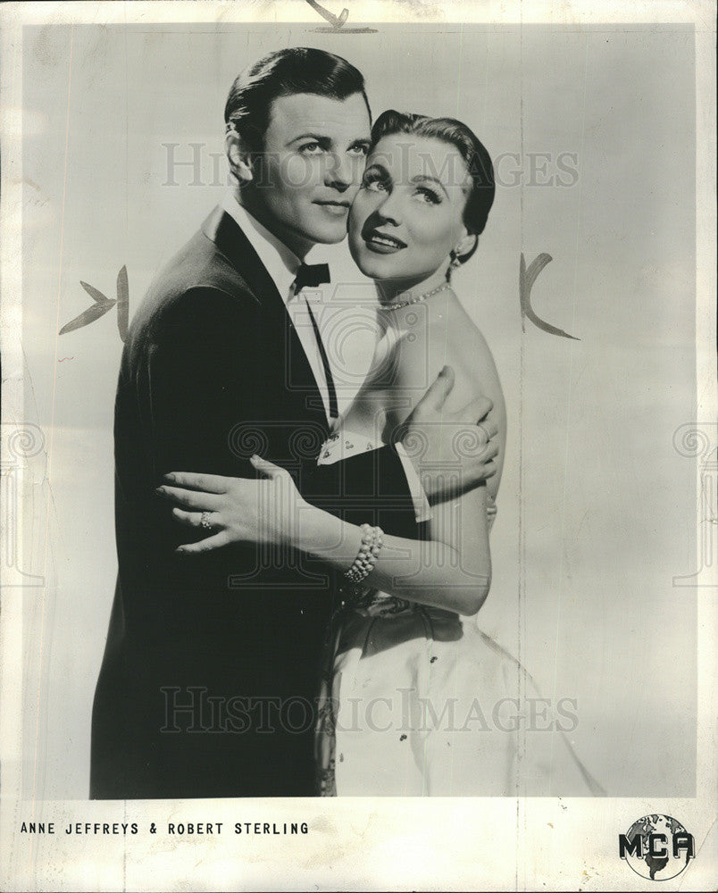 1957 Press Photo Anne Jeffreys &amp; Robert Sterling. - Historic Images